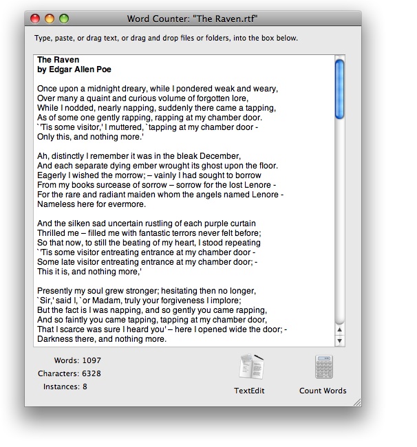 where is word count in word for mac